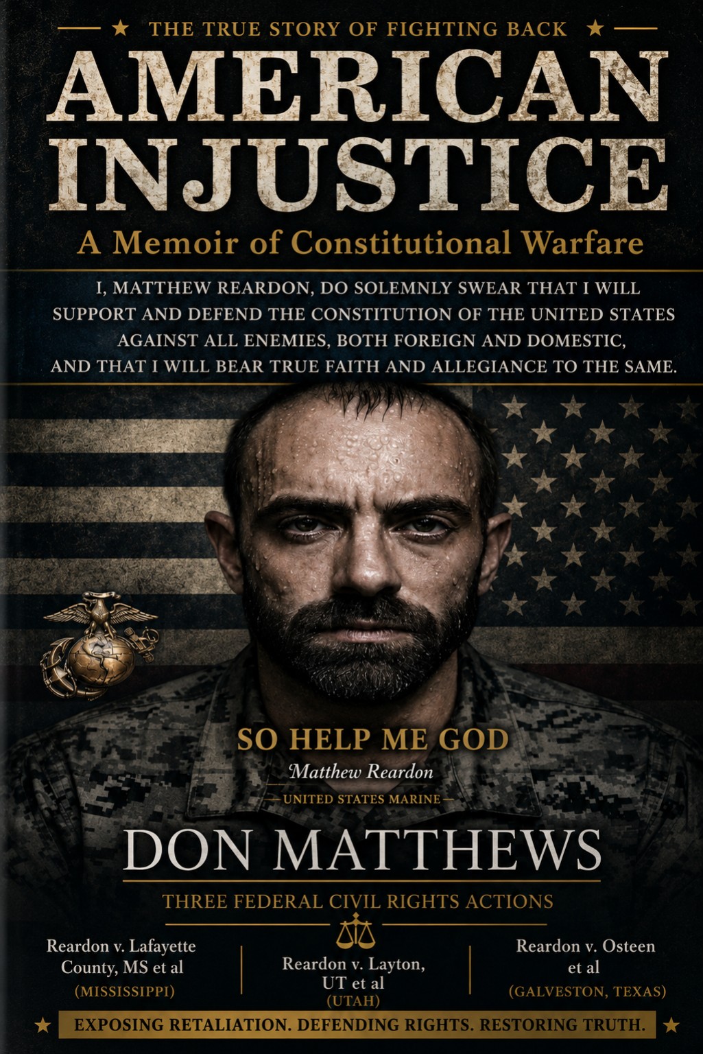 American Injustice book cover by Don Matthews